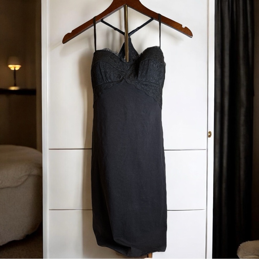 MODA INTERNATIONAL Women’s Little Black Dress with Adjustable Straps. Size S/P